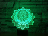 Lotus 3D Illusion Led stolní lampa 7 barev LED stolní lampa se změnou barvy lotus Domácí dekorace