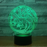 Game of Thrones 3D Illusion Led Table Lamp 7 Color Change LED Desk Light Lamp Game of Thrones Birthday Gifts Christmas Gifts