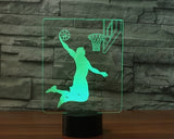 Playing basket 3D  Illusion Led Table Lamp 7 Color Change LED Desk Light Lamp basket Gifts Christmas Gifts