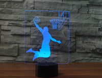 Playing basket 3D  Illusion Led Table Lamp 7 Color Change LED Desk Light Lamp basket Gifts Christmas Gifts