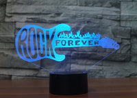 rock 3D Illusion Led Table Lamp 7 Color Change LED Desk Light Lamp rock Gifts Christmas Gifts