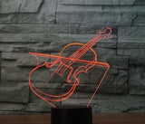 The violin 3D Illusion Led Table Lamp 7 Color Change LED Desk Light Lamp The violin Gifts Christmas Gifts