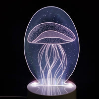 Jellyfish 3D Illusion Led Table Lamp 7 Color Change LED Desk Light Lamp Jellyfish Decoration Gifts