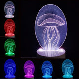 Jellyfish 3D Illusion Led Table Lamp 7 Color Change LED Desk Light Lamp Jellyfish Decoration Gifts