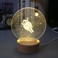 astronauts spaceman 3D Illusion Led Table Lamp LED Desk Light Lamp astronauts decroation Birthday Gifts Christmas Gifts