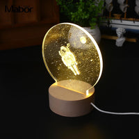 astronauts spaceman 3D Illusion Led Table Lamp LED Desk Light Lamp astronauts decroation Birthday Gifts Christmas Gifts