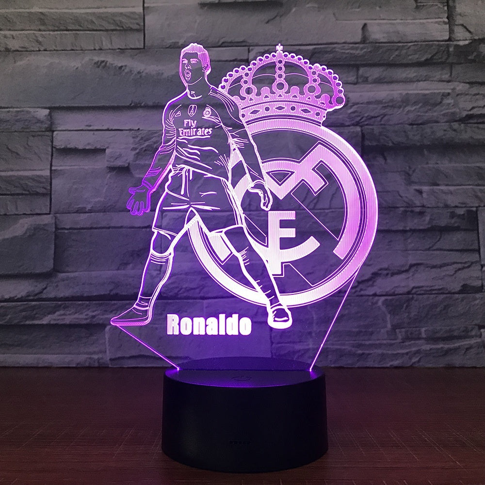 Ronaldo 3D Illusion Led Table Lamp 7 Color Change LED Desk Light Lamp ...