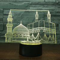 Christmas Castle 3D Illusion Led Table Lamp 7 Color Change LED Desk Light Lamp Castle Gifts