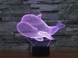 Little whale 3D Illusion Led Table Lamp 7 Color Change LED Desk Light Lamp whale Children Gifts