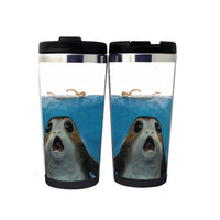 Hrnek Jaws Porgs Nerezová ocel 400 ml Kávový šálek čaje Pivo Stein Geek Jaws Porgs Vtipné dárky