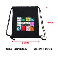 Hunter x Hunter Cotton Student Backpack School Bag Shopping Drawstring Bags