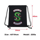 Riverdale Southside Serpents Top Backpack for Travel Drawstring School Bags Drawstring Bags Gym Bag