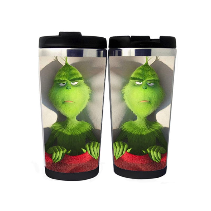 grinch travel coffee mug