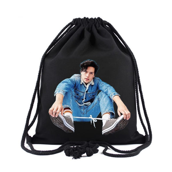 Riverdale Cole Sprouse Top Backpack for Travel Drawstring School Bags Drawstring Bags Gym Bag